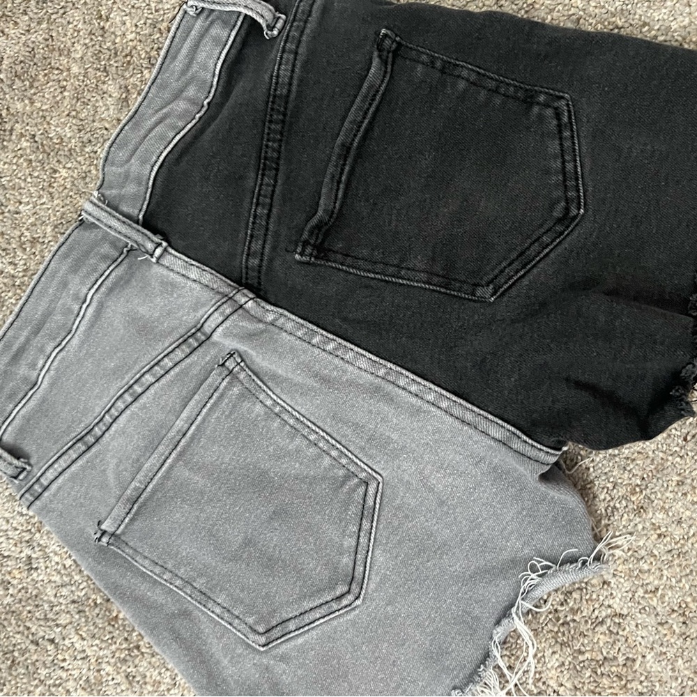 two toned grey shorts